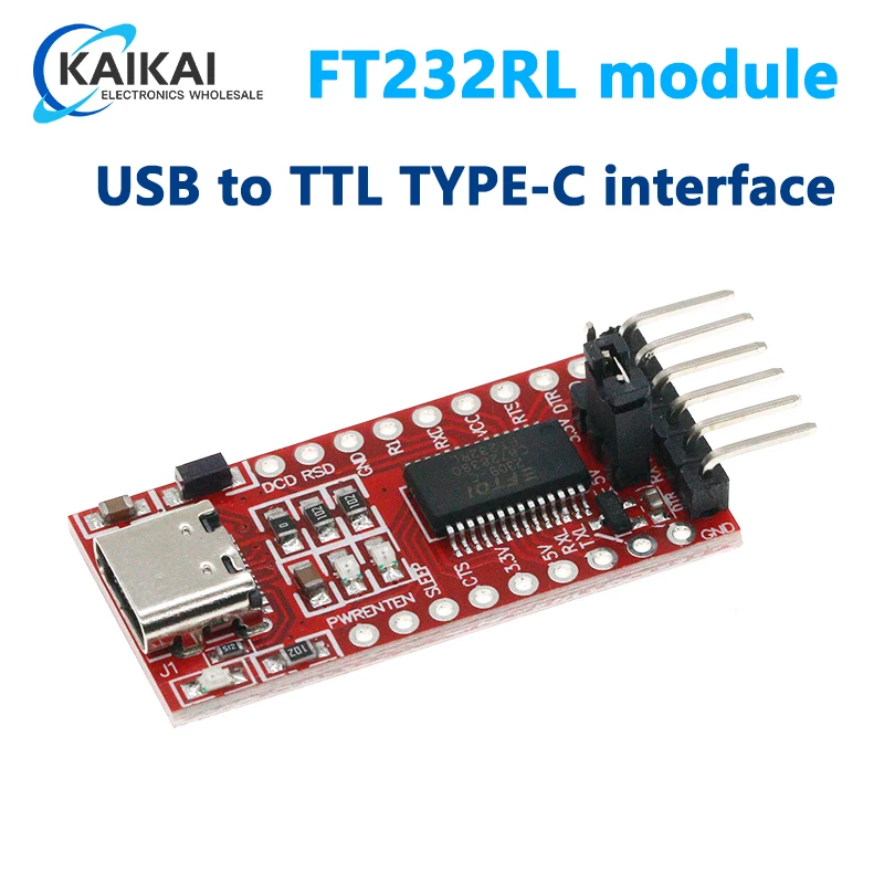 

Последовательный преобразователь FT232RL FTDI с Type-C на TTL, модуль адаптера 3,3 В 5,5 В FT232R, плата адаптера с мини-USB на TTL для Arduino