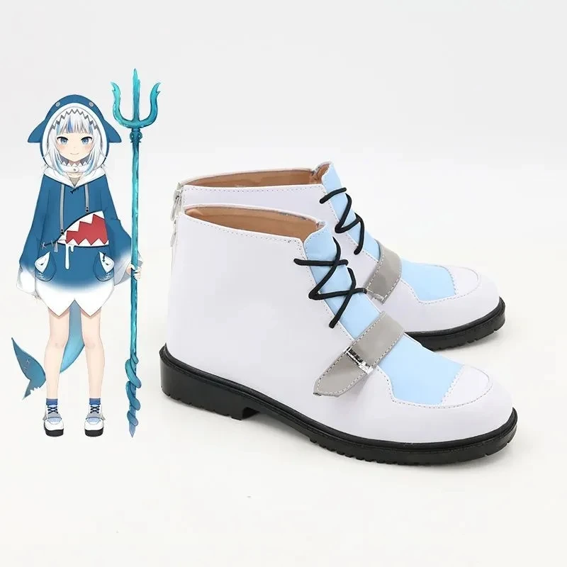 Customized！ Games Anime Vtuber Gawr Gura Shark Cos Shoes Cosplay Short Boots