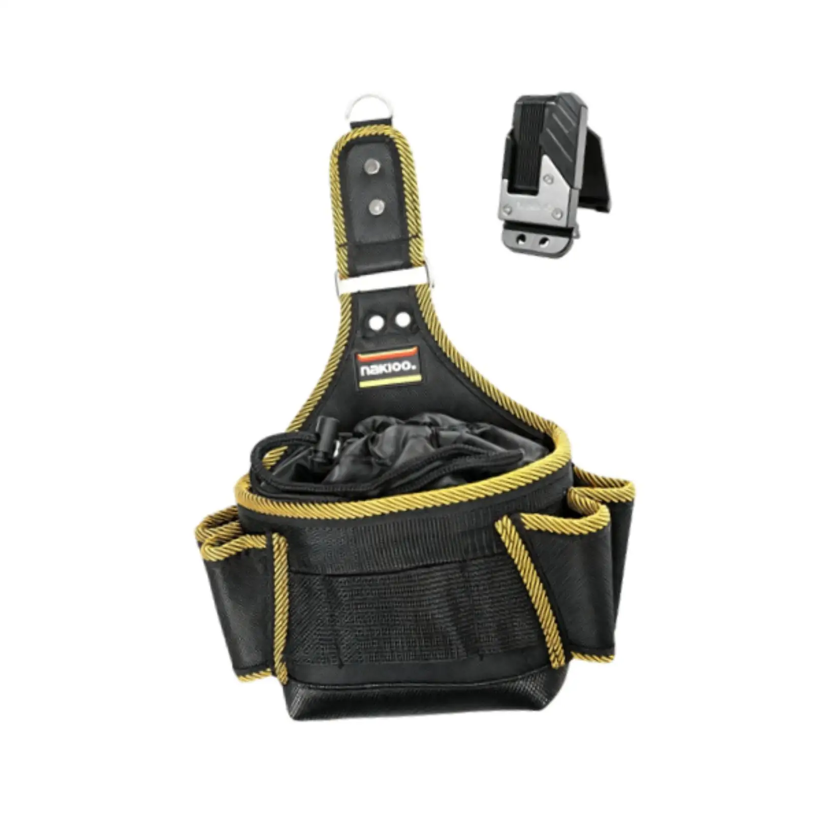 Easily Clip Tool Pouch Belt Bag Travel Versatile Organizer Lightweight Waist Bag Black Oxford Cloth for Electrician Construction