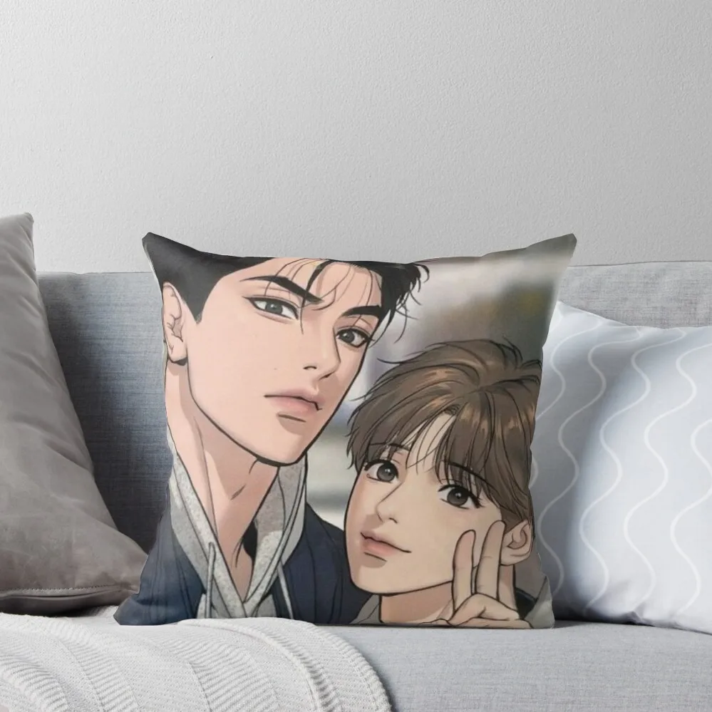 

Jinx - Kim Dan & Joo Jaekyun Throw Pillow pillow cover christmas Decorative Cushions Christmas Pillows pillow