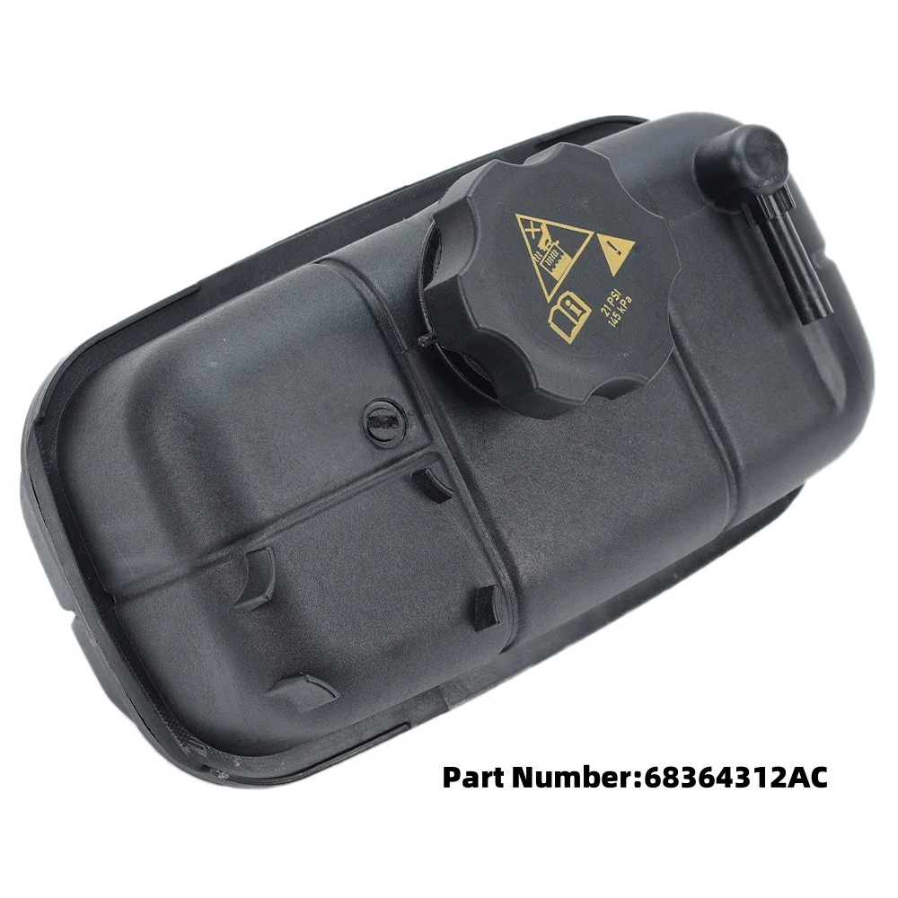 

68364312AC Черный резервуар охлаждающей жидкости двигателя для Jeep Wrangler 2020 2021 2022 2023 2024 2,0 л, замена ABS с крышкой, аксессуары