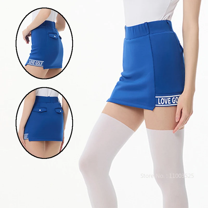 Love Golf High Waist Sports Skirt Tight Elastic Golf Short Skirts Ladies A- Line Breathable Mini Skorts Pencil Pantskirts XS-XXL