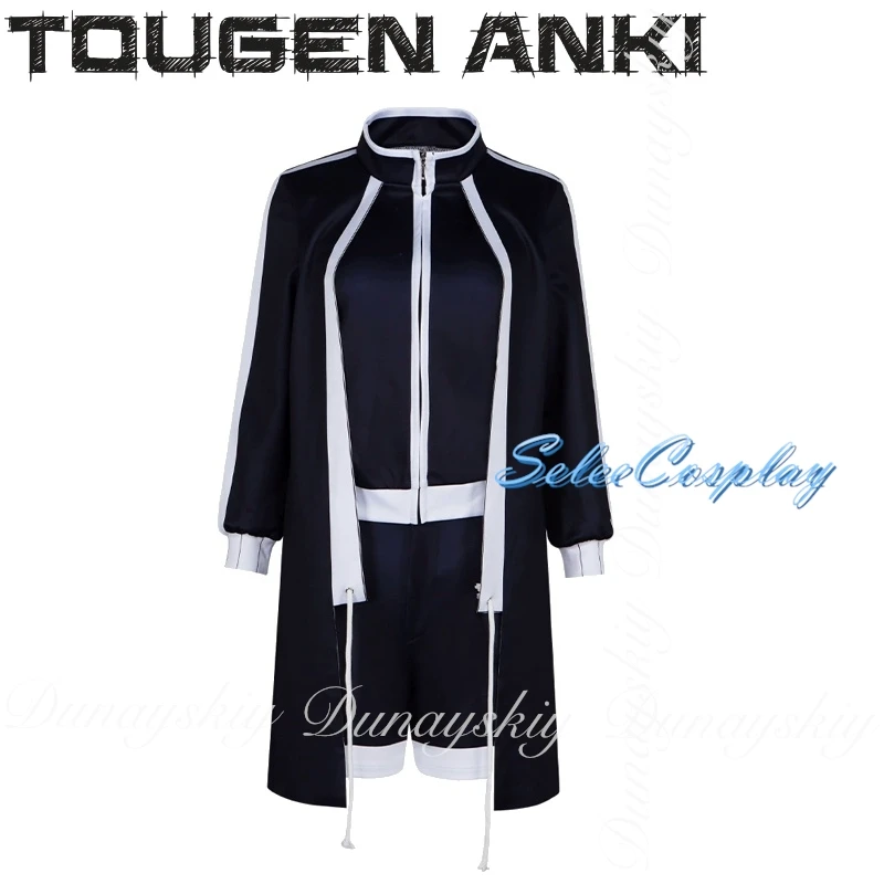 توغين أنكي أنيمي تأثيري أكاديمية راسيتسو الرجال النساء مزدوجة أسود أبيض زي مدرسي بدلة كاملة #3