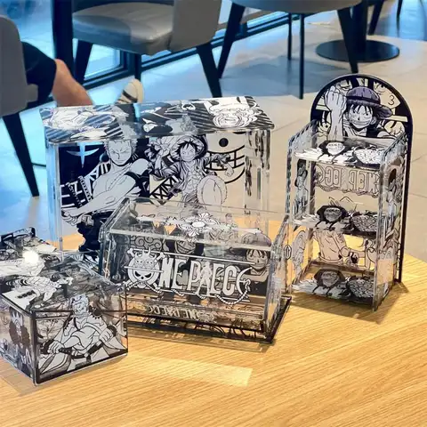 One Piece Anime Akryl Skarvning Förvaringslåda DIY Avtagbar Förvaringsställ Godislåda Pennhållare Skrivbordsförvaringskorg Dekoration 8 best sales caja one piece - №8