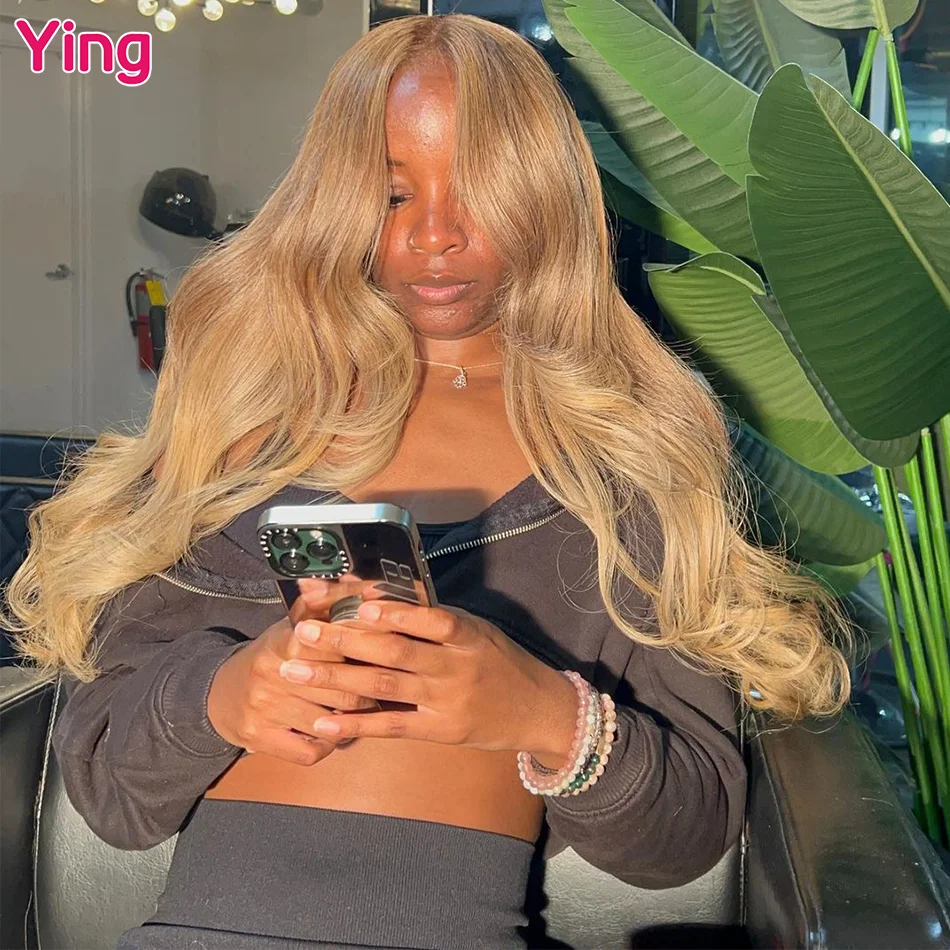 

Ying Body Wave Omber Ash Blonde Color 13x4 Lace Front Human Hair Wigs 13x6 Lace Frontal Wig Pre Plucked Brazilian Remy 613 Wig