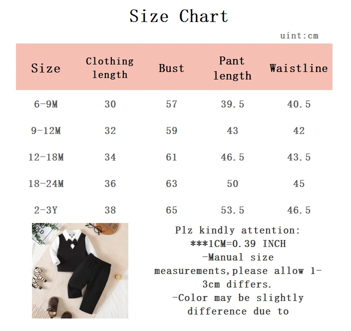 2-teiliges Baby-Set für Jungen mit Reverskragen, farblich abgesetztem Oberteil und Hose, modisches Set für 0-3-jährige Babys, Frühlings- und Herbst-Set für kleine Gentlemen – Detail 7