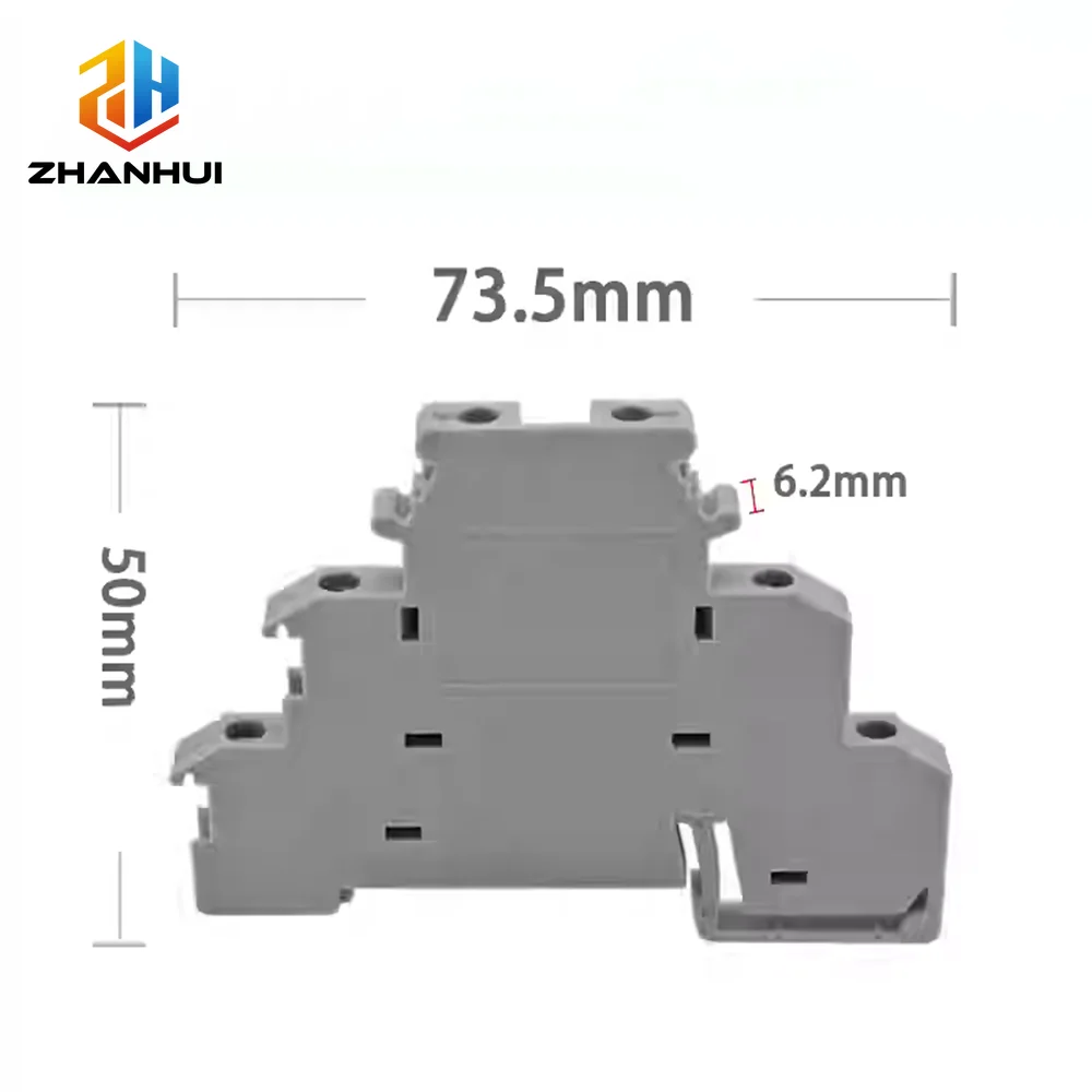 5Pcs DIKD 1.5 3 Levels Sensor Screw Connector 2.5 mm² 6-Conductor Electric Din Rail Triple Three Level Terminal Block DIKD1.5