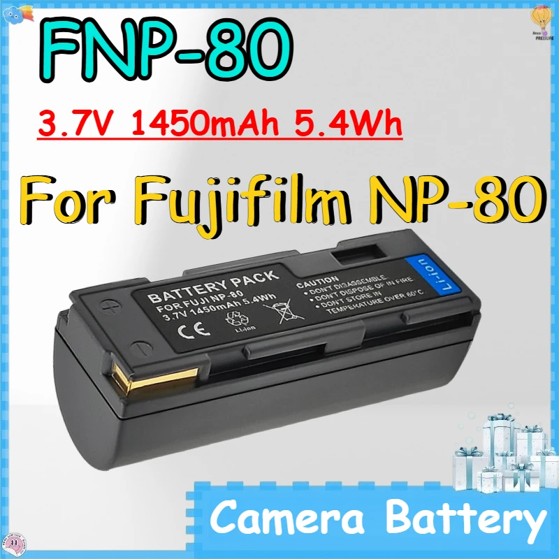 FNP-80 3.7V 1450mAh 5.4Wh Camera Battery for Fujifilm NP-80 Lithium-ion Rechargeable Battery