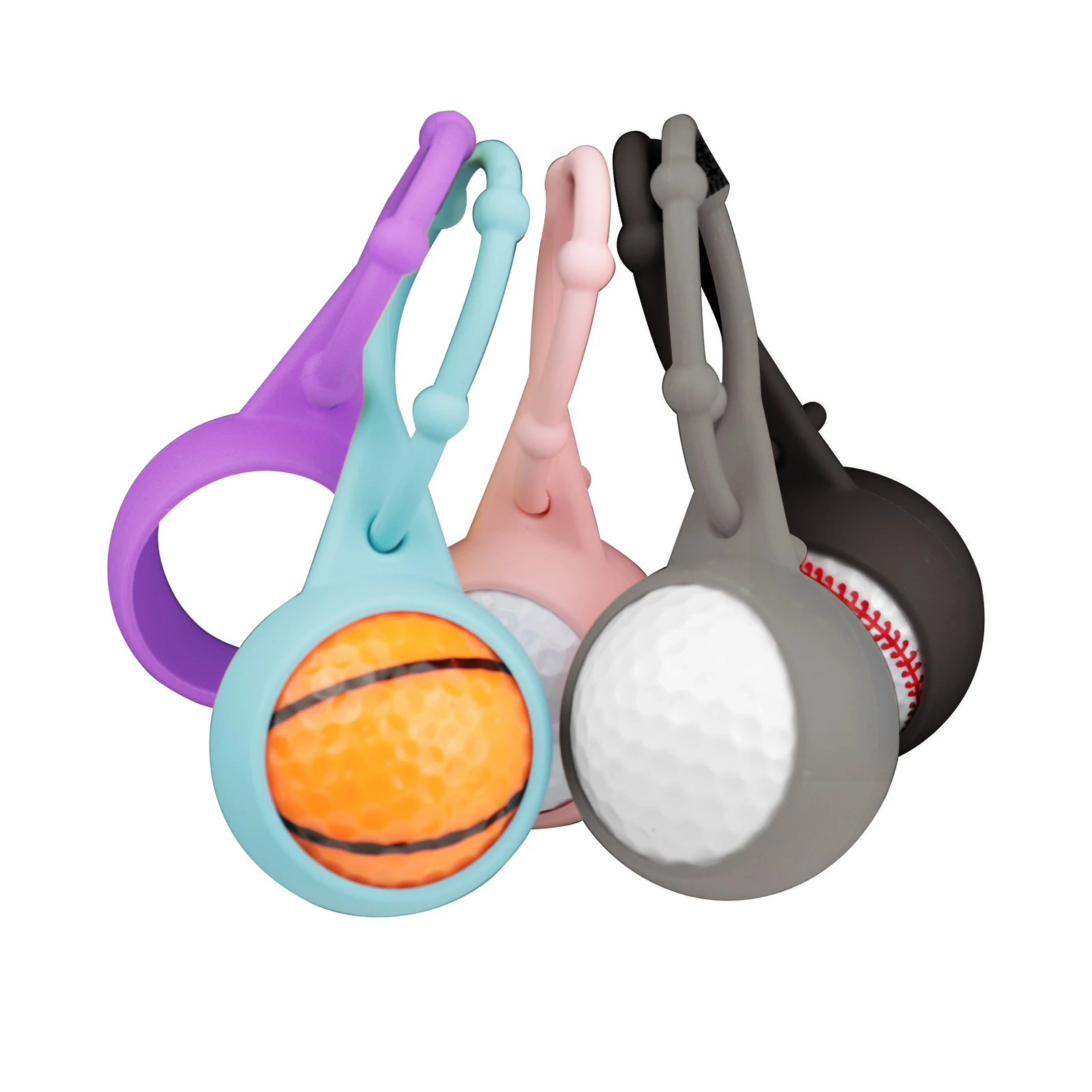 

Soft Silicone Golf Ball Holder Balls Pouch Pocket Ball Storage Sleeve Containers For Golf Balls Adjustable Lanyard Belt Hook