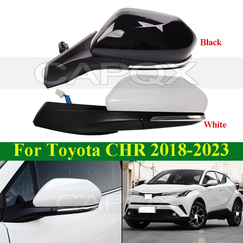 CAPQX 5/7 Pins Car Side Rearview Mirror Assembly For Toyota CHR CH-R C-HR 2018-2023 Side Rear View Mirror Assembly