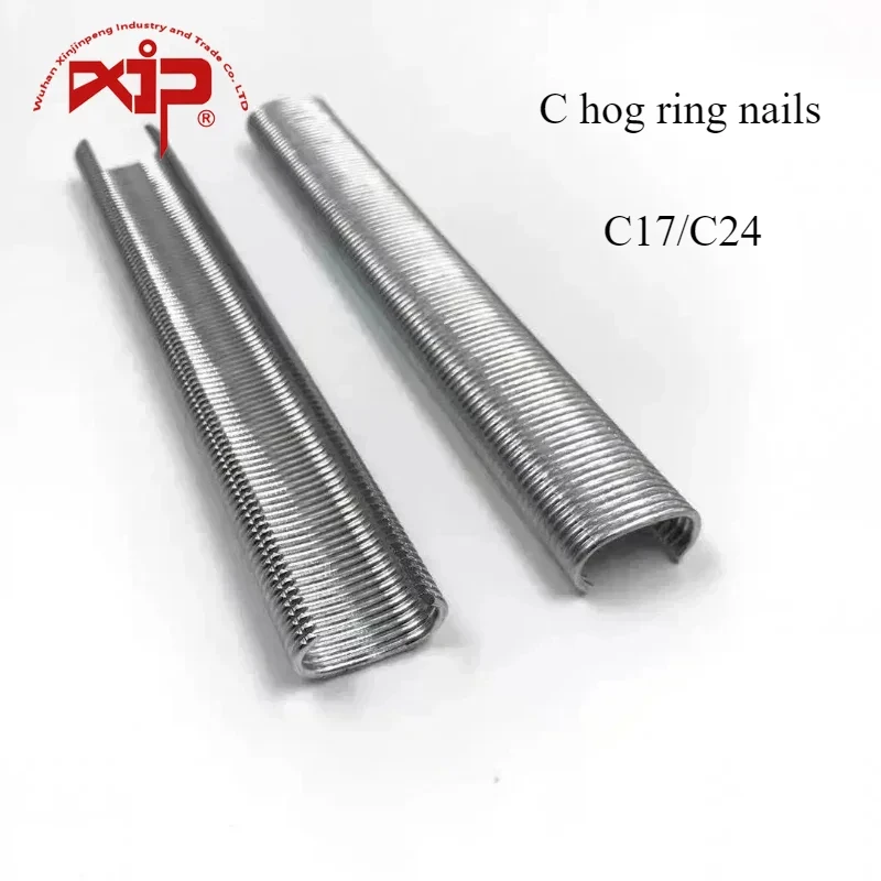 C Ring Nails  C Hog Ring Nail Clip for SC7C TC760C Air Gun Uñas Postizas Garden Construcion Materials Cage Bird Nest Fasteners