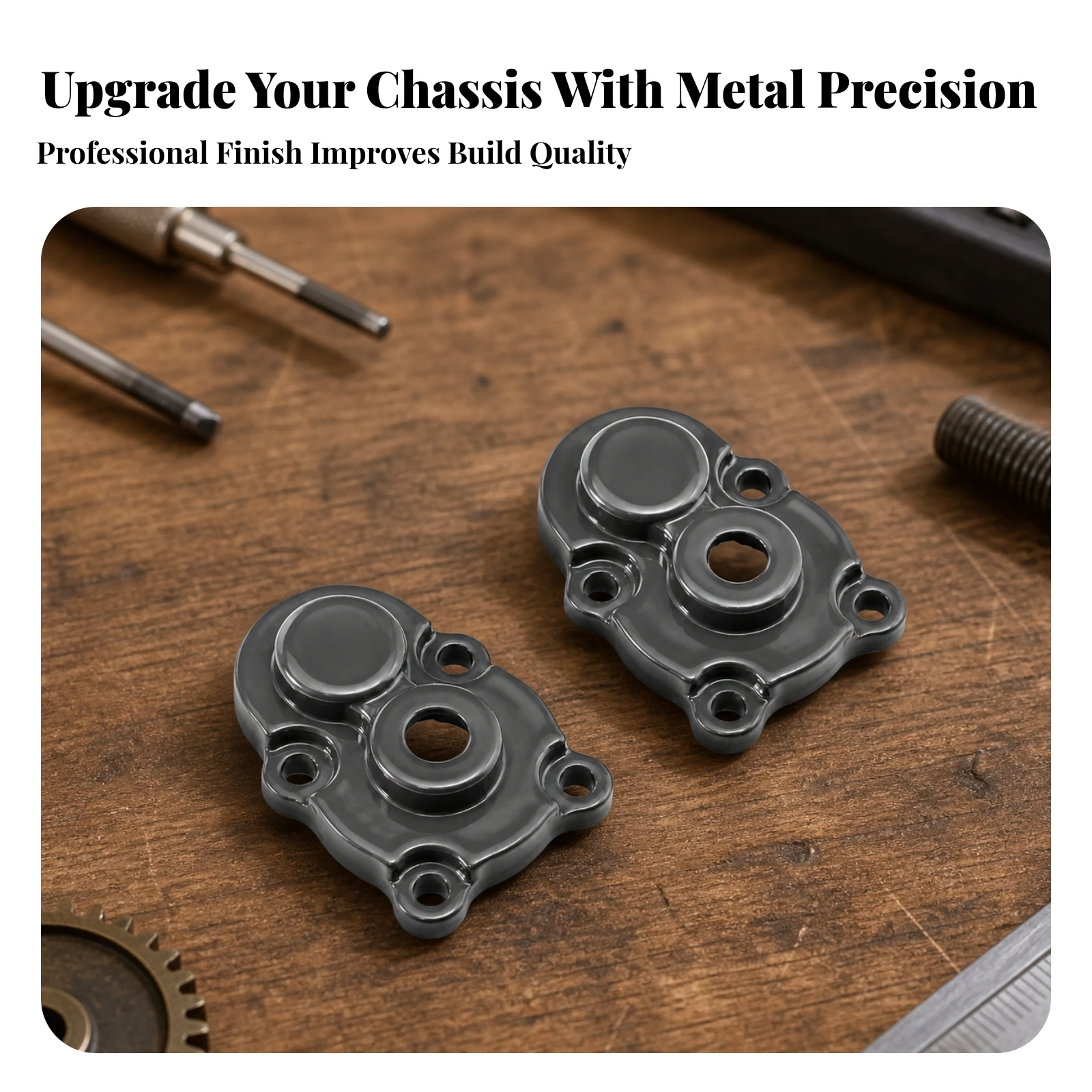 RC Axle Cover Compact RC Gear Cover Radio-Controlled Control Car Parts Bolt-on Heat-Dissipating for Hobbyists, Upgrades, Repair