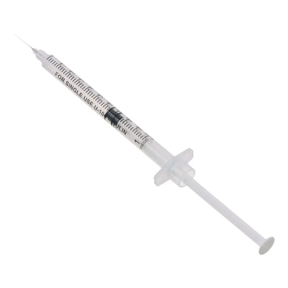 20pcs 1ml Manual Push Syringe Manual Push Syringe 30 Gauge 1/2 Inch Straight Tip Needle 1cc 13mm Feeding Device