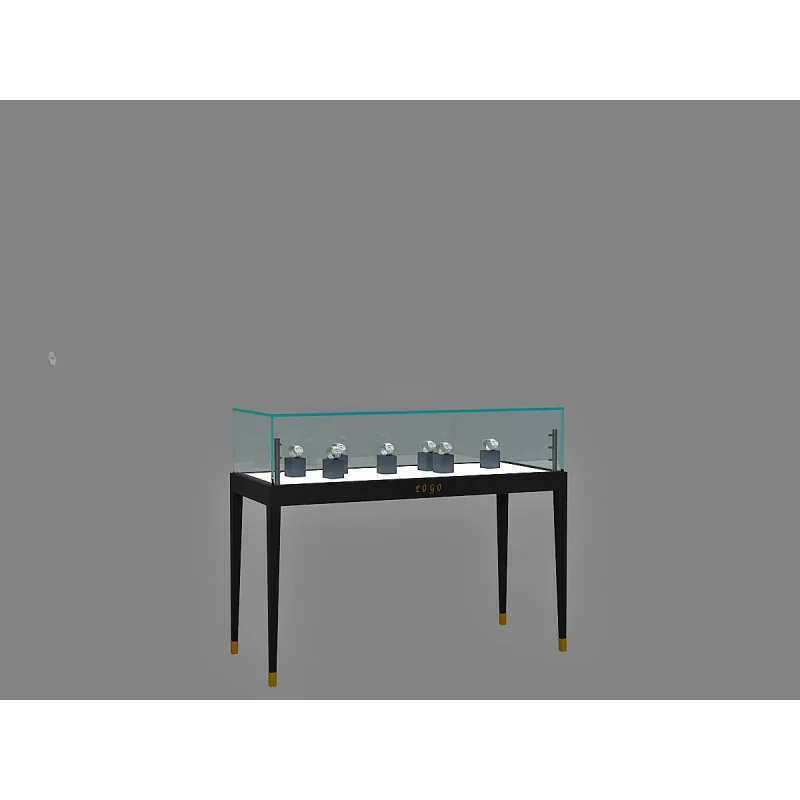 custom.High End Exhibitor Luxury Custom Design Glass Jewelry Display Cabinet Shop Furniture Jewelry Display Showcase With Led