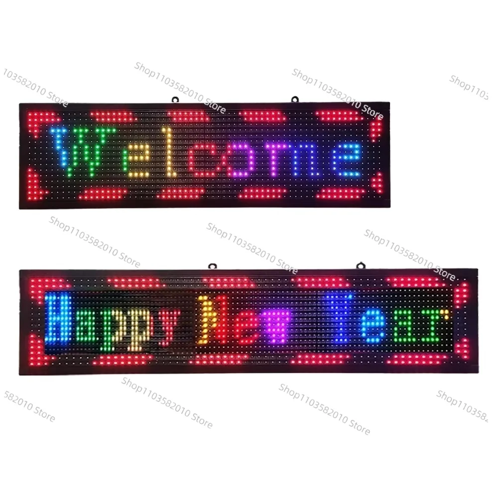 P10 Indoor Scrolling Advertising Light Emitting Diode Logo Full Color Running Information Display APP Programmable Light