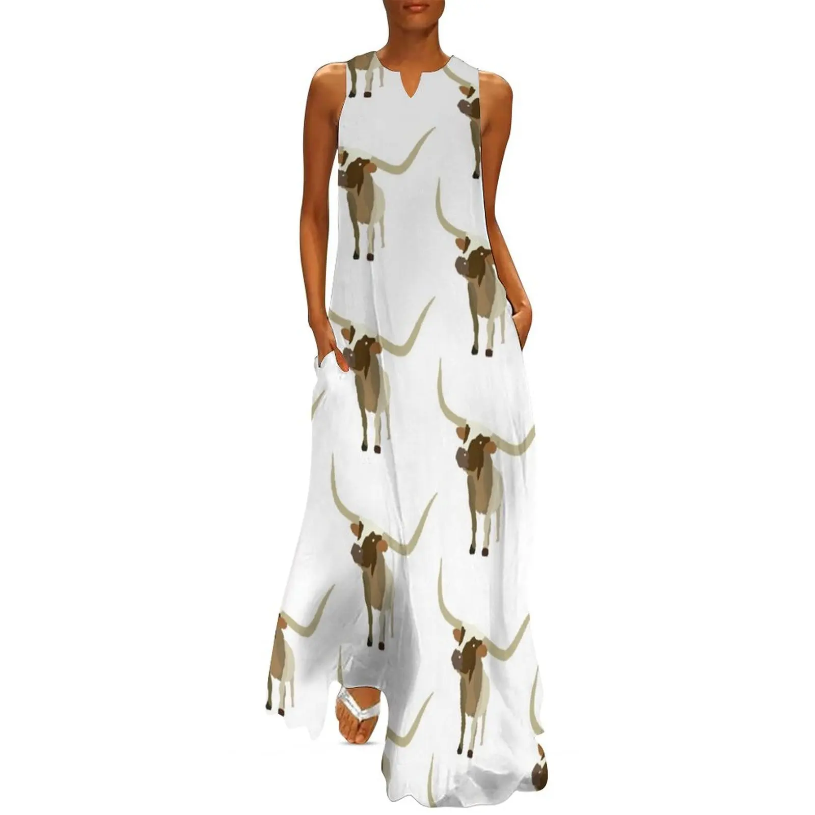 

longhorn Long Dress sexy short dresses daring Women's long dress Clothing female Female dress