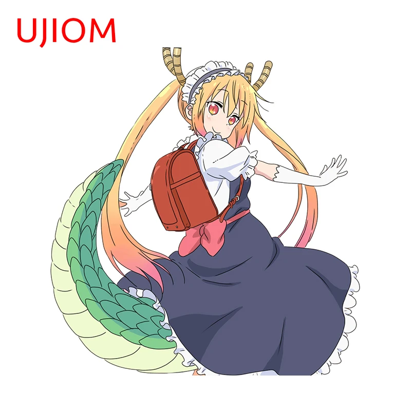 UJIOM lindo Tohru pegatina de pared de moda cola de dragones traviesas calcomanía a prueba de arañazos decoración de papel tapiz de vinilo para habitación de bebé