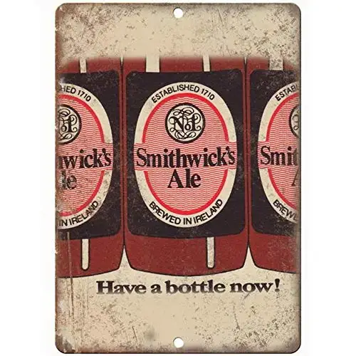 Smithwick'S Ale Ireland Vintage Beer Ad Vintage Metal Tin Signs Beer 8X12 Inches