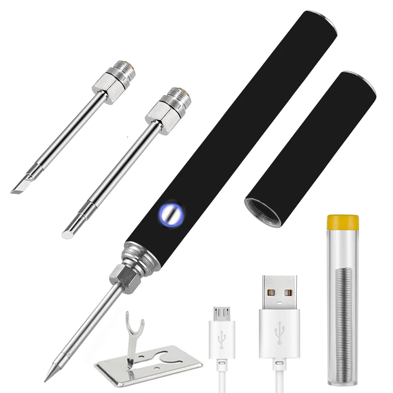 Soldador portátil recargable con cubierta, Mini soldador inalámbrico recargable de 5V, soldador de batería