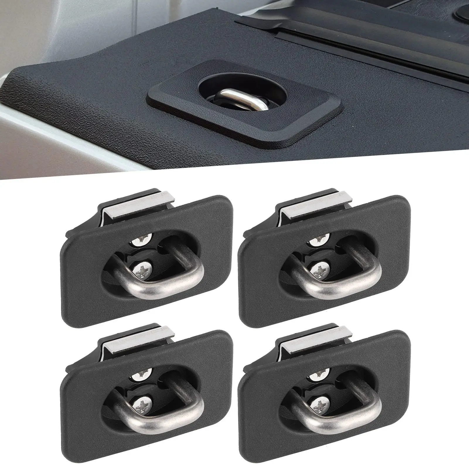 Fits 1998-2014, Stretchable Tie Down Hook Rings with 1000lbs Load Capacity, Car Accessories