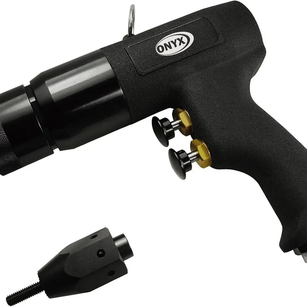 Pneumatic Tool PRN516 ONYX Pneumatic Rivet Nut Setting Gun W/ Quick-Change 1/4 & 5/16 Mandrels