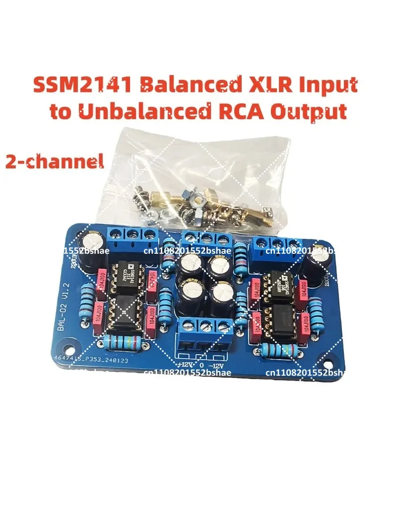 Balanced XLR to Unbalanced RCA Audio Converter with 5532 OP AMP for Sound Amplifiers