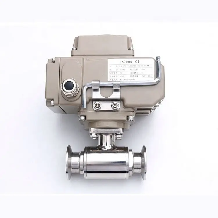 4 Inch Motorized Safety Structure Flange Stainless Steel Electric Actuator Non Return 3 Way Ball Valve