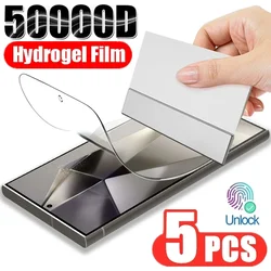 Película de hidrogel para Samsung S24 S22 S21 S23 Ultra S20 FE S8 S9 S10 Plus, Protector de pantalla para Galaxy Note 20Ultra S10E 10 Plus, 5 uds.