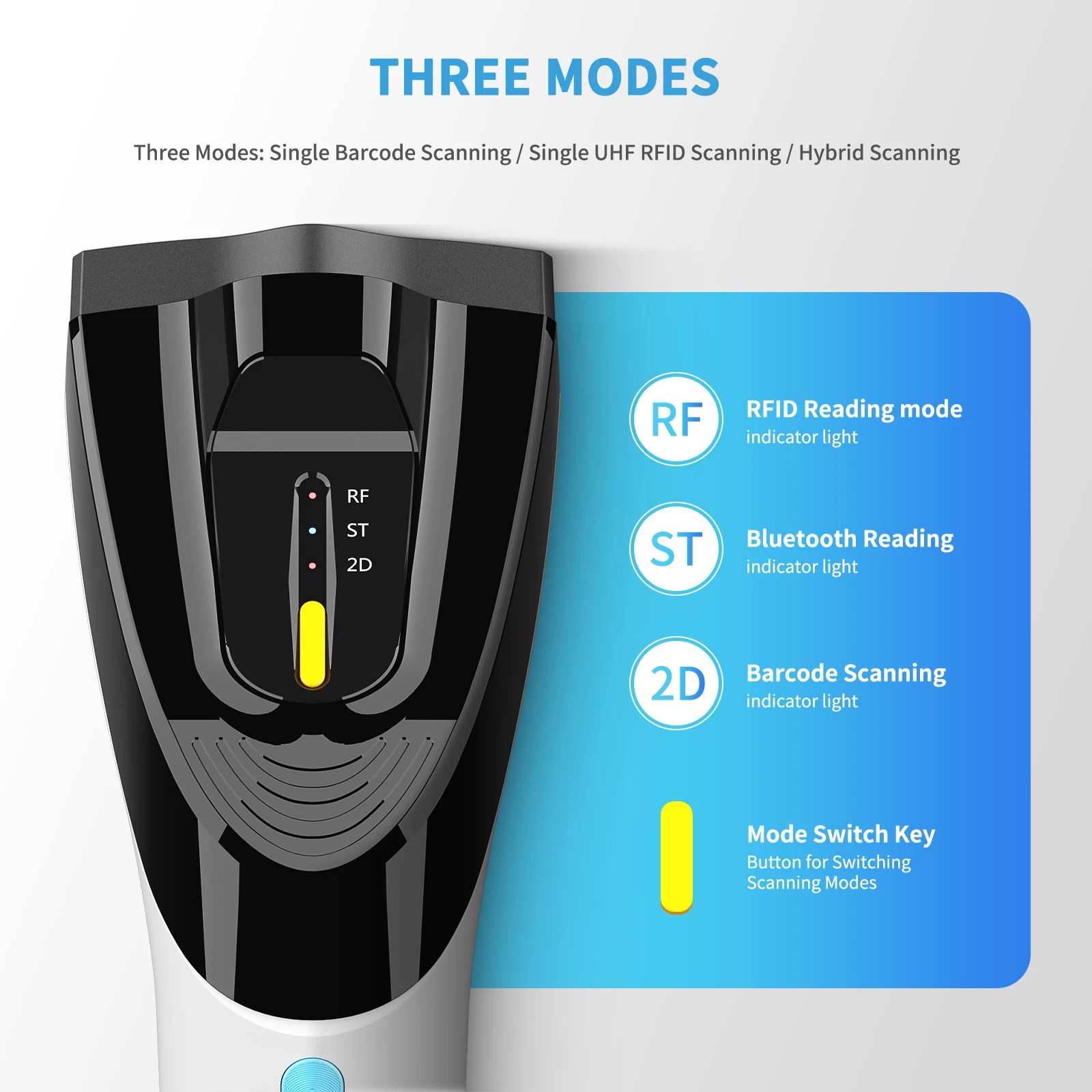 

NETUM DS8500 Blue Tooth 2D COMS 900MHZ UHF RFID Reader Can Read 1D 2D Barcode for Warehouse and Clothing Store