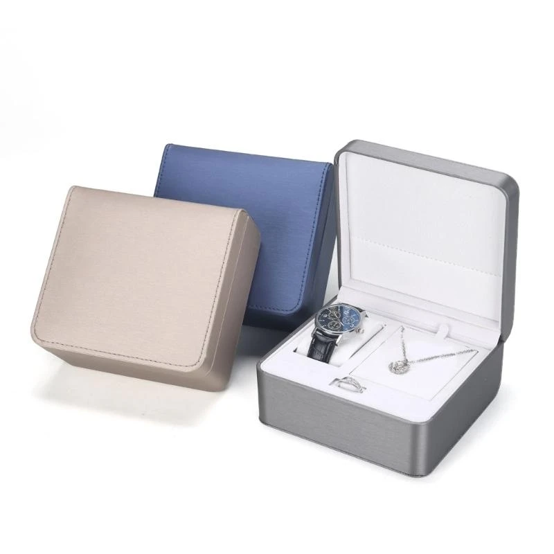 Leather Holder Boxes Display Storage Travel-Case for Rings Earrings
