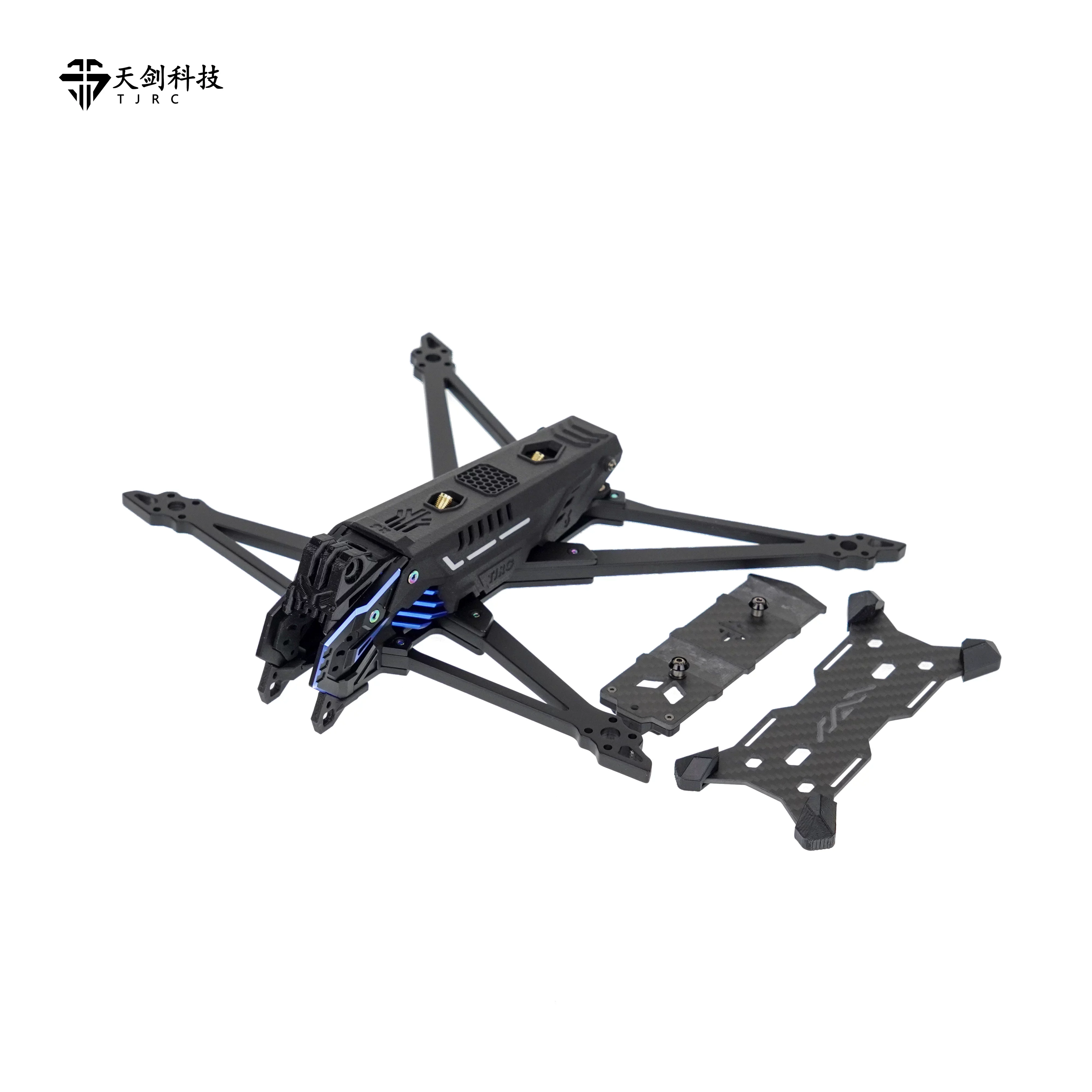 TJRC Jianming 6 FPV Frame Kit, Compatible with DJI O4 Pro, Carbon Fiber Long Range & Freestyle Racing Drone Frame