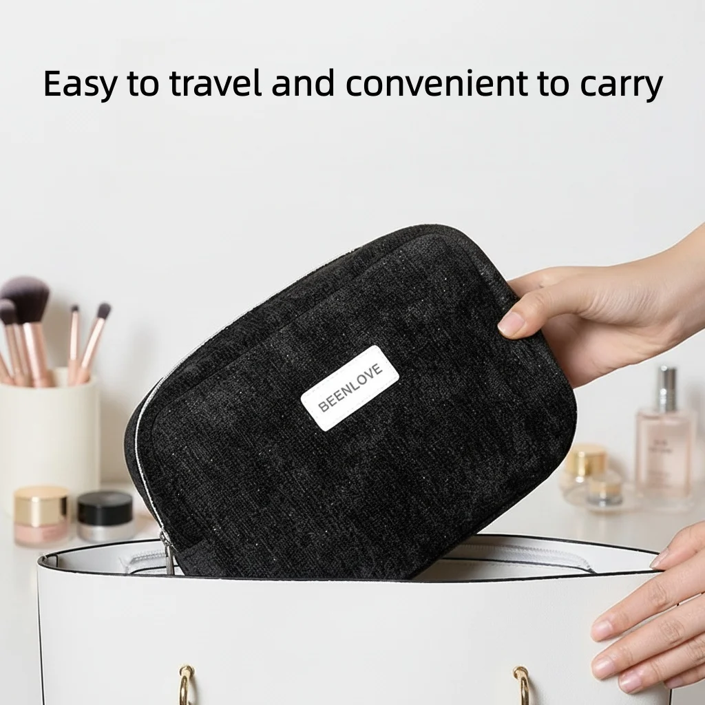 New Flowing Light Handheld Storage Bag Portable Bag Middle Bag Cosmetics Storage Bag Travel Large Capacity Makeup Bag