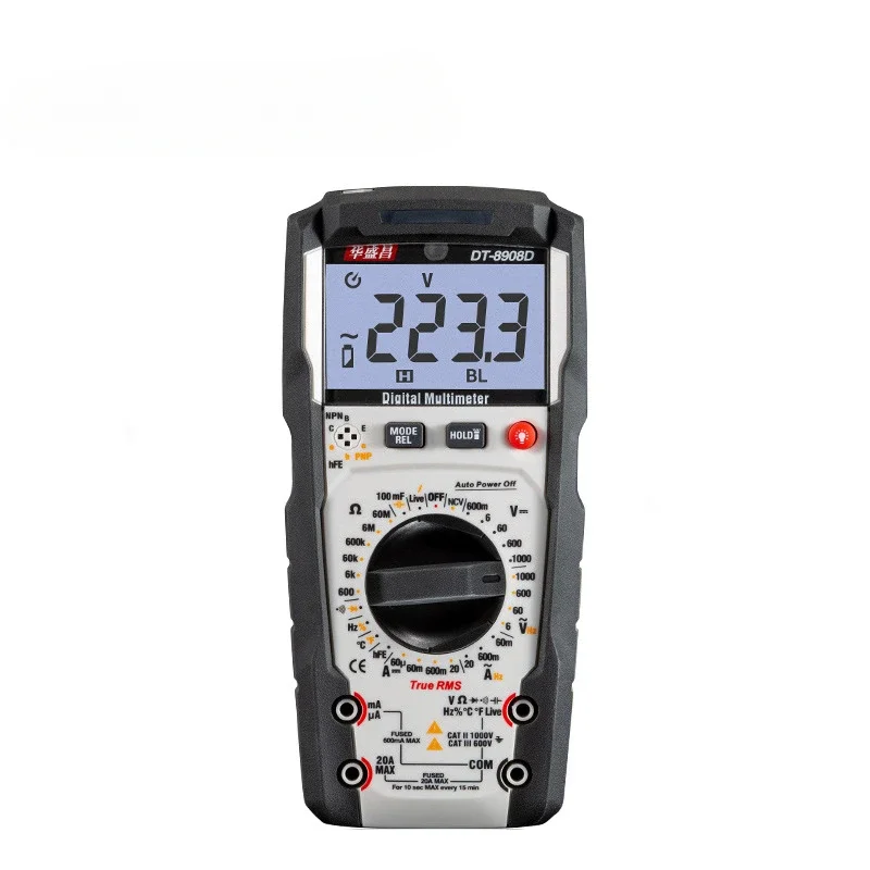 DT-8908D Multi Functional Digital Multimeter High-precision Portable Manual Range Anti Burning Multi Energy Meter