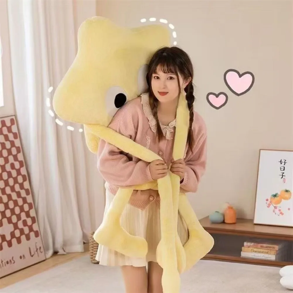 

Милая плюшевая подушка со звездой 110 см, плюшевая мягкая кукла со звездой и большими глазами, мягкая подушка для детей