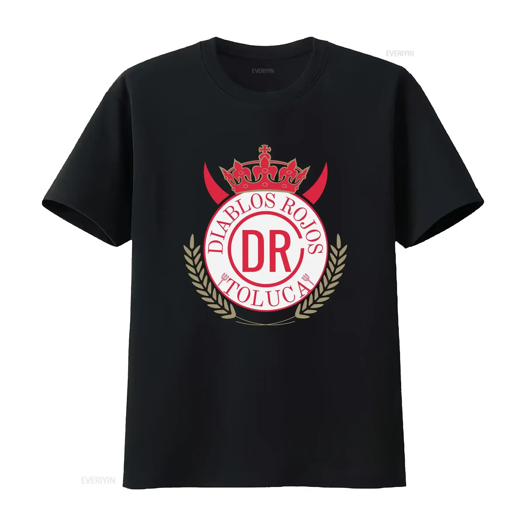 

Футболка Diablos Rojos Toluca, винтажный стираный топ для повседневной носки, стильная модная дышащая эластичная универсальная слегка
