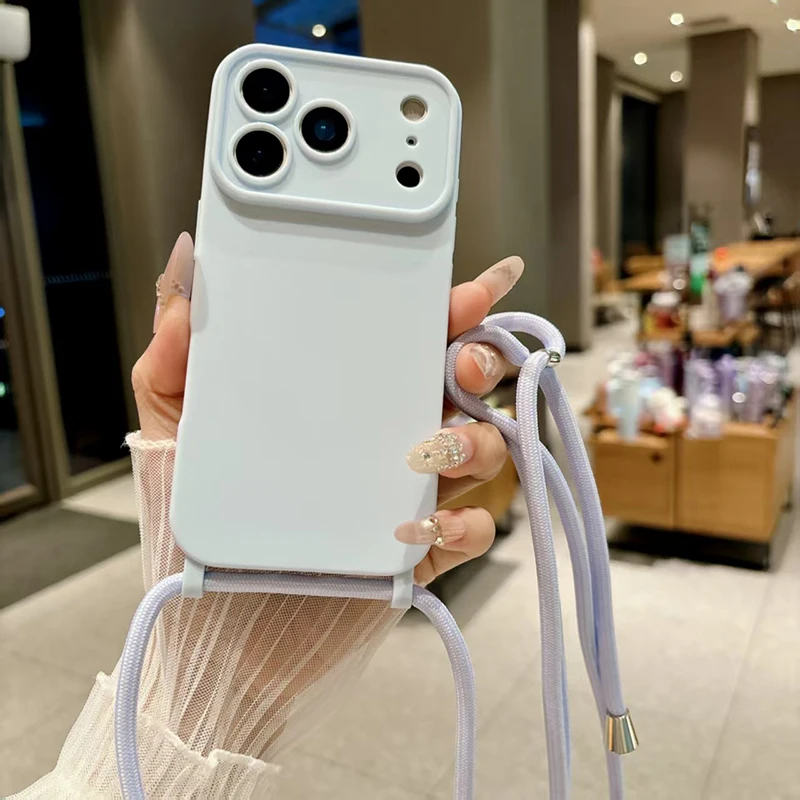 Für iPhone 18 Pro Max 13 14 15 16 17 Tragbare Bonbonfarbene Handyhülle mit Großem Fenster, Schultergurt und Stoßdämpfung – Detail 9
