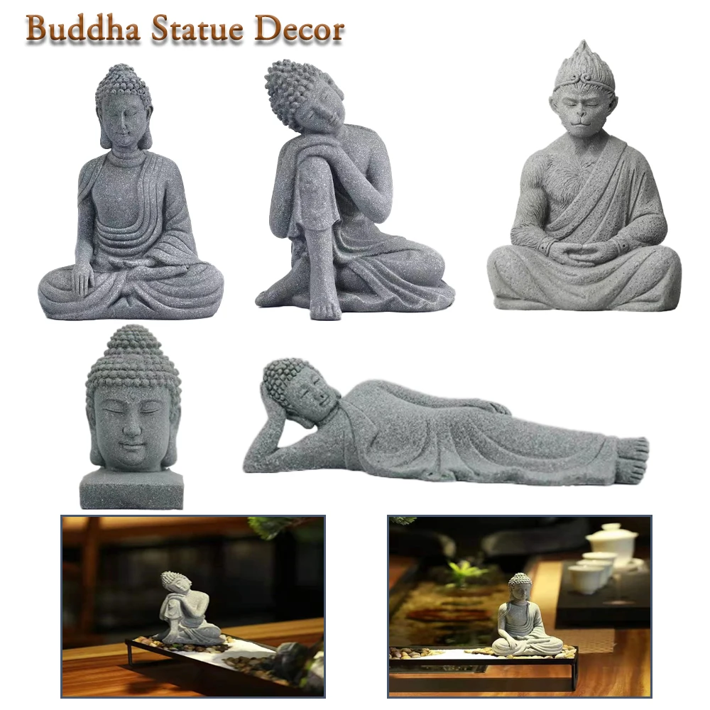 Buddha Statue Resin Buddha Statue Figurines Buddha Statue Garden Large Buddha Head Sandstone Statue Decor Buddha Decoration