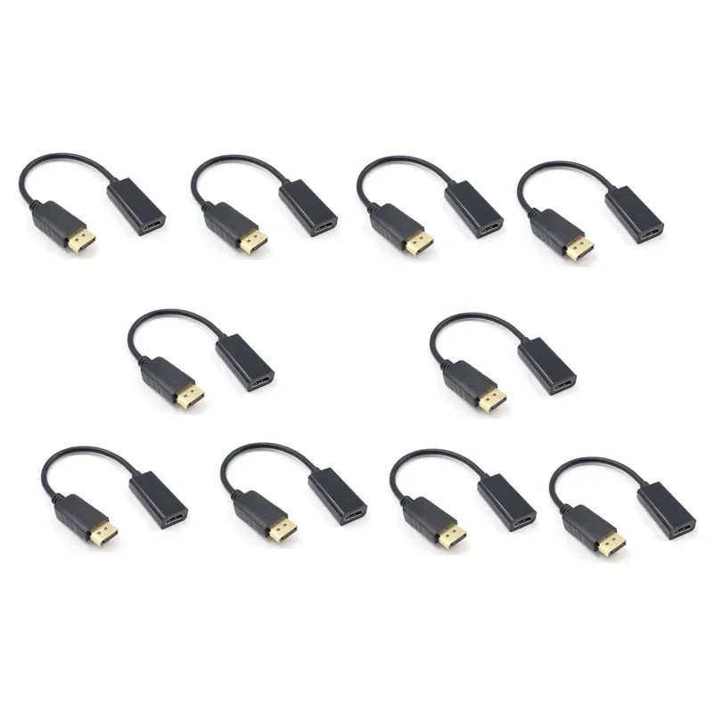 1/10pcs 4K Displayport DP to HDMI Adapter 1080P Display Port Cable Converter For PC Laptop Projector Displayport to HDMI Adapter