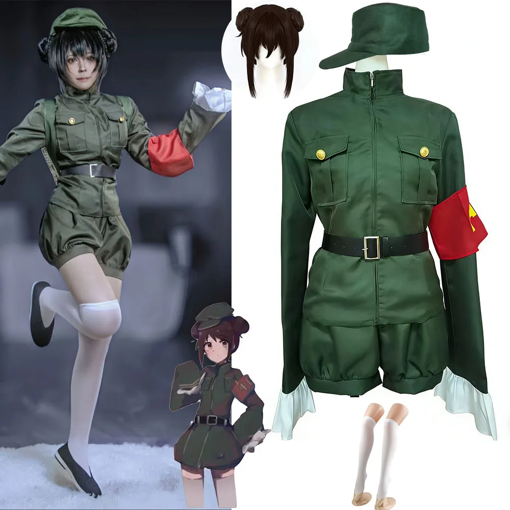 APH CHINA 王耀 王春燕 ミリタリーグリーン ジップアップジャケット