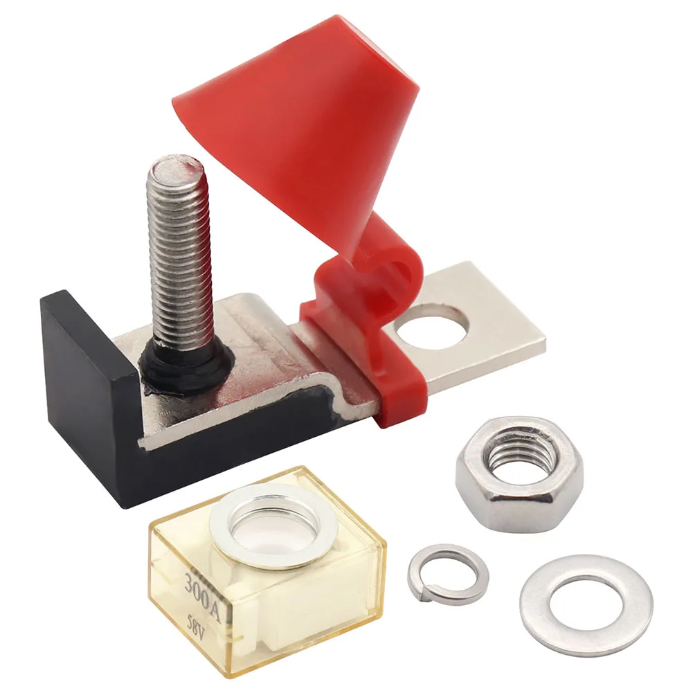 بطارية صندوق الصمامات 30A إلى 300A، محطة بطارية باللون الأسود والأحمر متوافقة مع معظم الأنظمة الكهربائية البحرية للمركبات #5