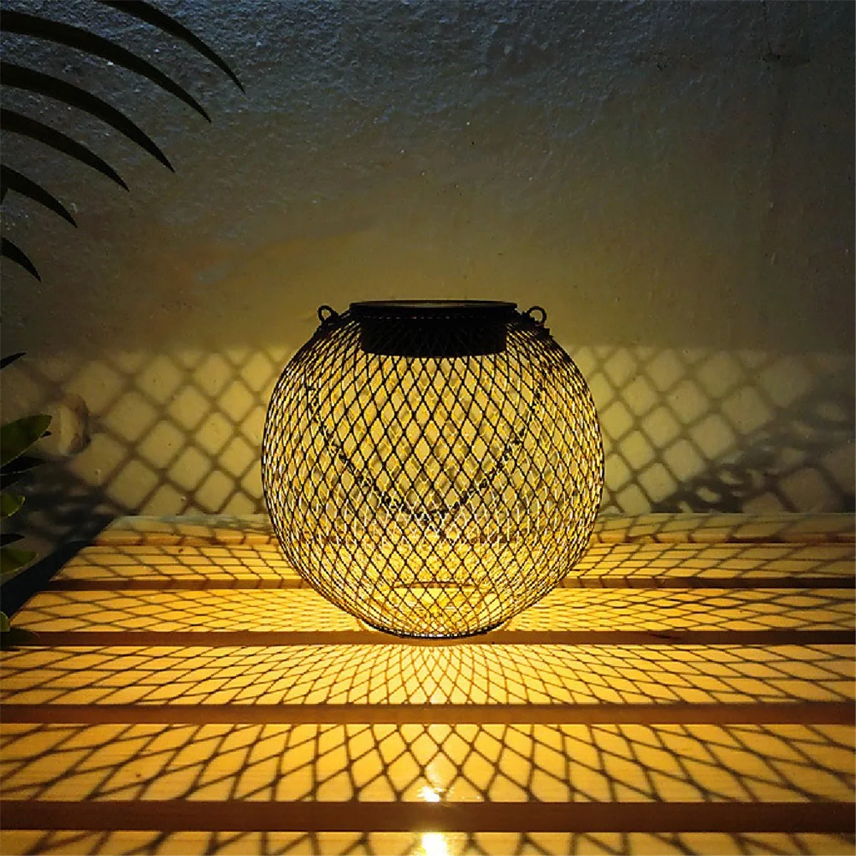 Hollow simple solar garden light Projection lantern lawn outdoor decoration Waterproof hanging light