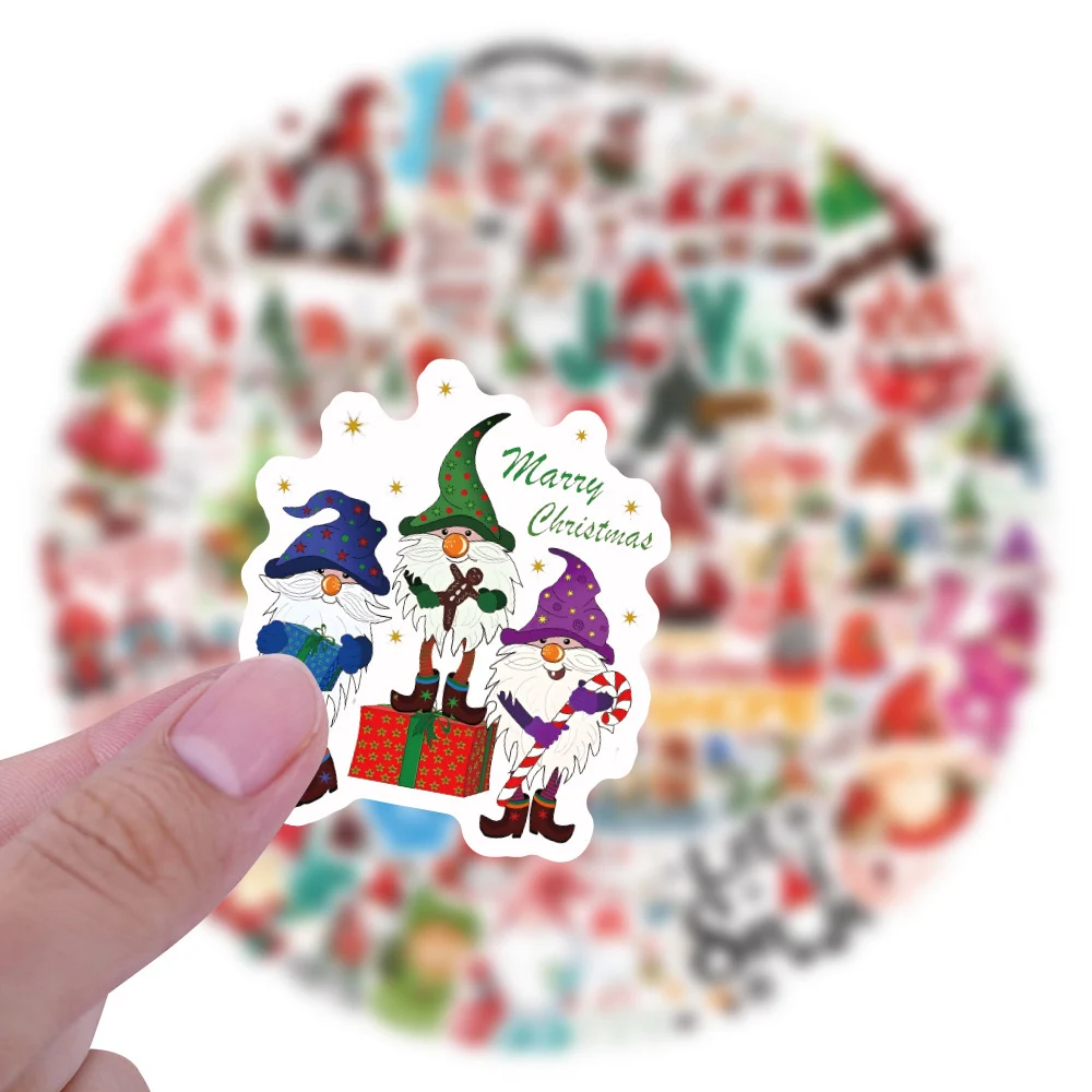 

10/30/60pcs Christmas Style Dwarfs Stickers Kawaii Disney Cartoon Sticker Bottle Car Window Skateboard Stationery Kid Toy Decals