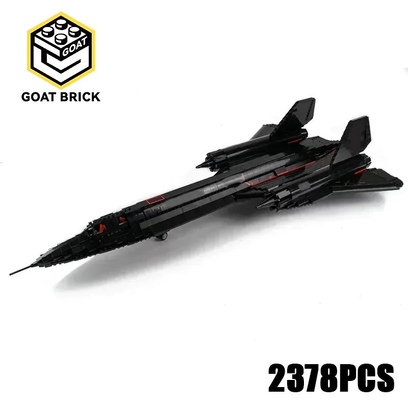 

Moc Building Bricks Военная модель самолета SR-71 Blackbird Fighter Technology Модульные блоки Подарки Рождественские игрушки DIY Сборка