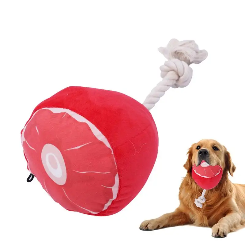 Talking Dog Toys Squeaky Interactive Pet Plush Toy Comfort Toy Pet Calming Aid Food Theme Plush Sound Electronic Dog Toy for