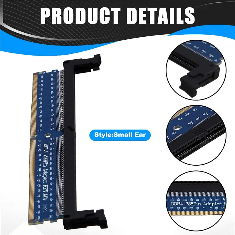 AY14 -DDR4 288Pin DIMM Adapter Riser Memory Tester Memory Protection Card Card Circuit Expansion Board Raiser Card