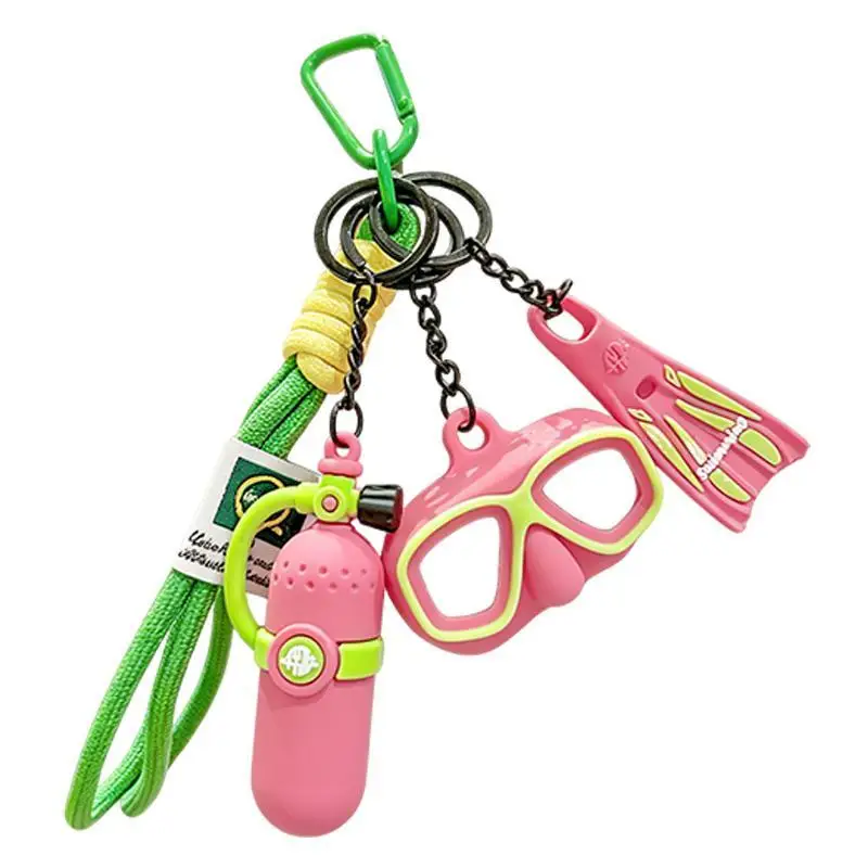 Niedlicher Silikon-Schlüsselanhänger mit Tauchmotiv und Handgelenksband, Mini-Ausrüstungsanhänger für Taucher, zur täglichen Verwendung und zur Dekoration von Taschen. – Detail 5