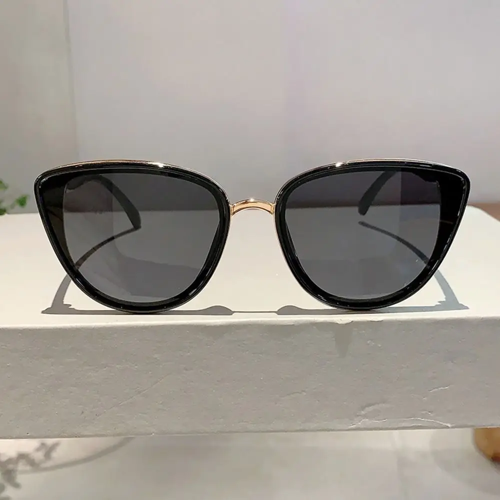 Outdoor Vintage Cat Eye Sunglasses UV400 Coated Sun Glasses Trendy Gradient Lens Mirror Shades for Women & Men