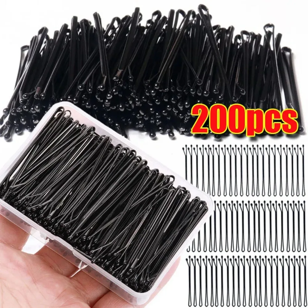 Afbeelding 7: 50-200 Stuks Zwart Haar Clips U-vormige Bobby Pins Onzichtbare Haar Grip Metalen Haarspelden Voor Vrouwen Meisjes Kids haar Styling Haarspeldjes