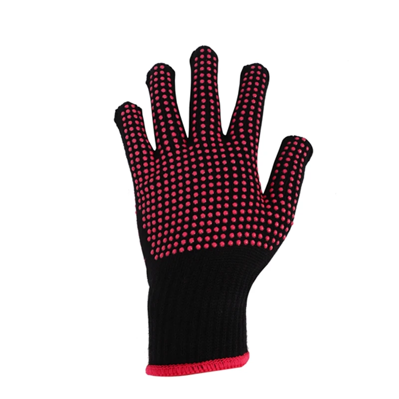 على الوجهين مكواة فرد الشعر الشباك تونغ تصفيف الشعر مقاومة للحرارة قفازات الاصبع أدوات صالون الشعر قفازات الشواء في الهواء الطلق