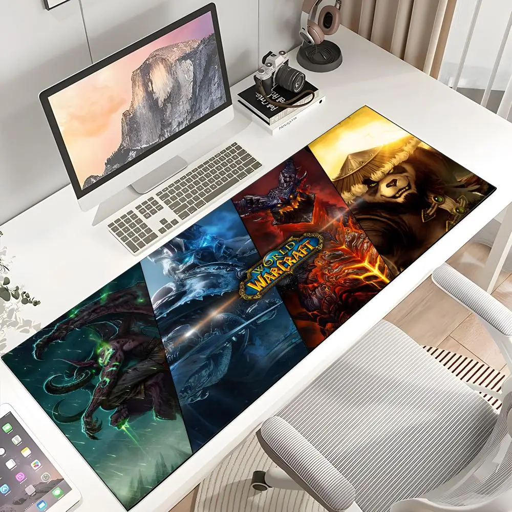 World Of Warcraft Large RGB Mouse Pad Gamer Mousepad Baby Bear Large Mouse Mat Natural Rubber Desk Rug PC Desk custom made